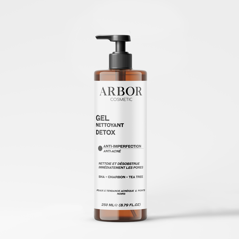 Gel Nettoyant Purifiant  détox au Charbon Actif, BHA & Tea Tree 250 ML