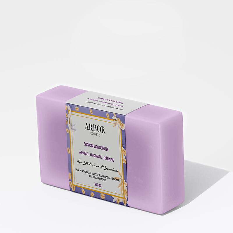 Savon douceur au lait d’avoine & lavande 100 g