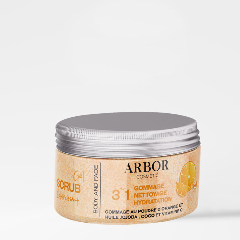 Gommage 3en1 Corps & Visage au Sucre, Peau d’Orange & Vitamine C
