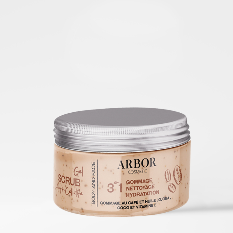 Gommage 3en1 Corps & Visage  Sucre & Poudre de Café Raffermissante 250 ml